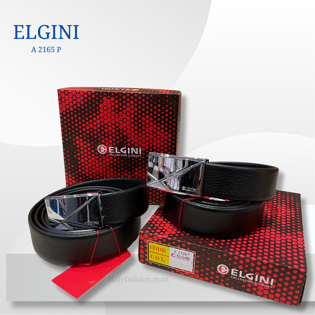 ELGINI Tali Pinggang/Belt Kulit Cantol Pria Original 2165