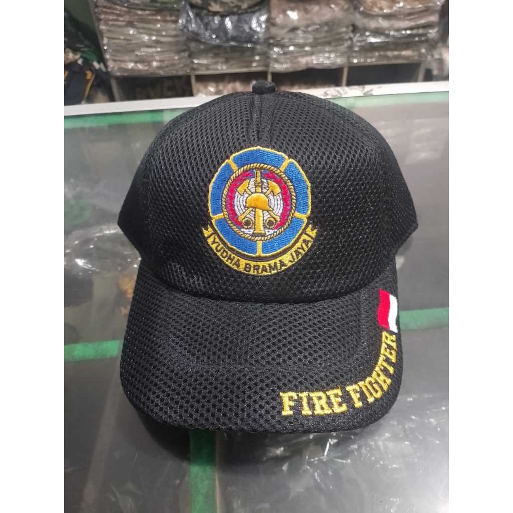 Topi Damkar-Topi Jaring Hitam Damkar