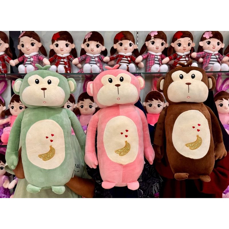 Boneka Guling Monyet Tangan