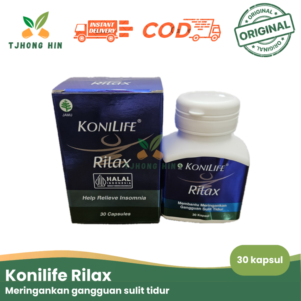 Konilife Rilax - 30 Kapsul / Meringankan Gangguan Tidur / 100% ORIGINAL