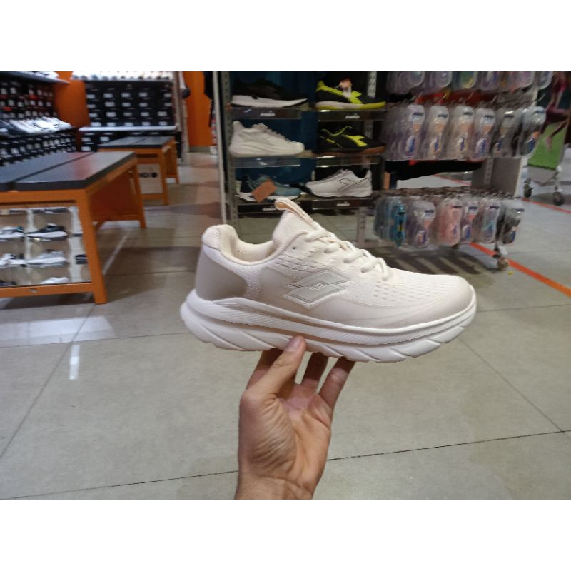 Sepatu lari wanita Lotto original/Lotto Deon women's running shoes -Beige