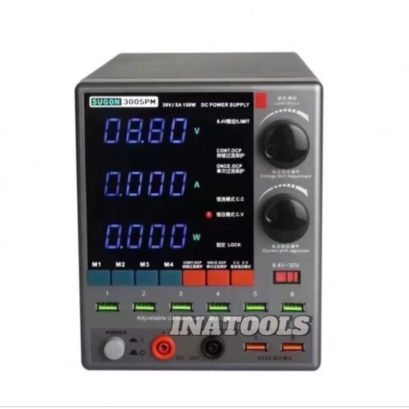 POWER SUPPLY SUGON 3005PM ORIGINAL / SUGON 3005PM 30V 5A ADJUSTABLE POWER SUPPLY DIGITAL 4 DIGIT ORI