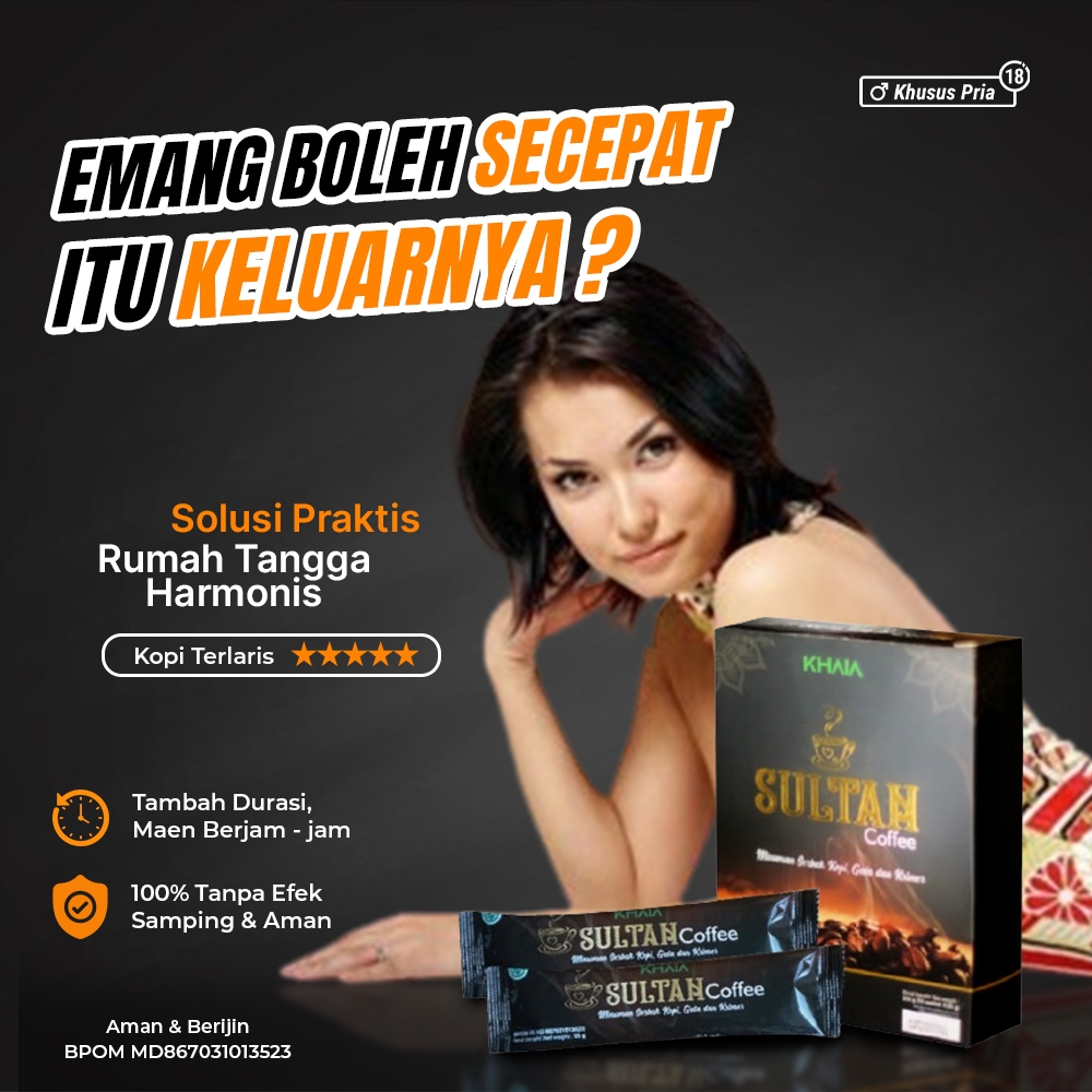 

Kopi Kuat Pria Stamina Tahan Lama Ereksi Greng Aman Dikonsumsi Herbal Ginseng BPOM | Kopi Sultan