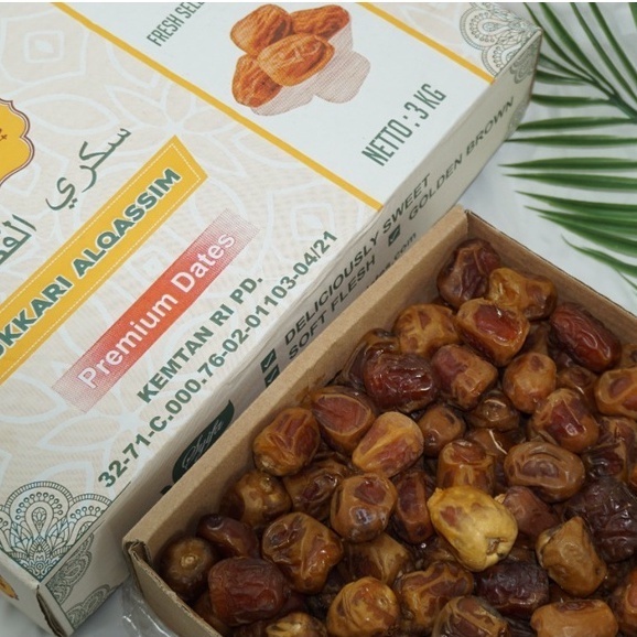 

Kurma Sukkari King Al Qossim Ukuran 3 kg Premium 100% Asli Original Oleh Oleh Haji dan Umroh