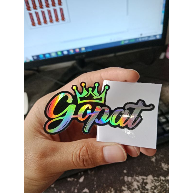 

STIKER CUSTOM NAMA HOLOGRAM ISI 10 PCS (BISA PAKAI NAMA KAMU)