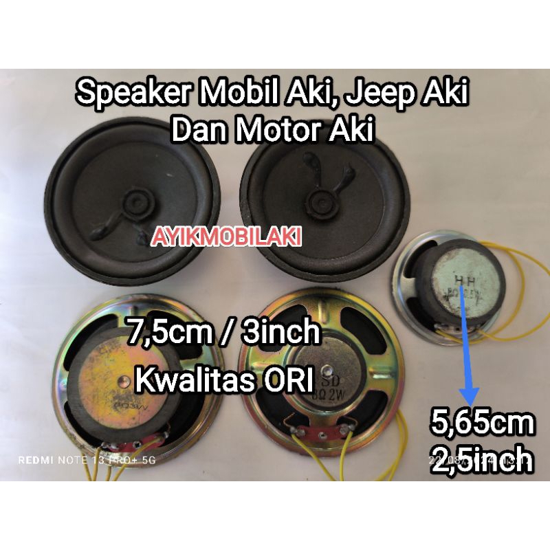 ORI Speaker Mobil Aki, Jeep Aki Dan Motor Aki Mainan 6 Volt Dan 12 Volt