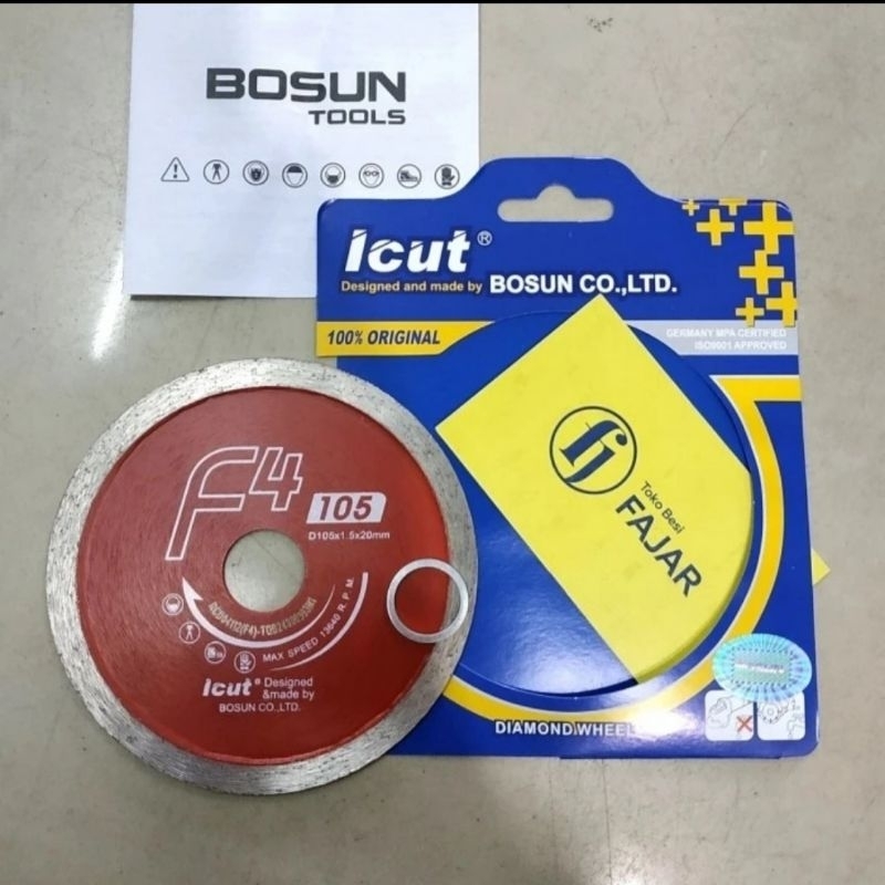 Diamond wheel i cut icut Bosun F4 mata gerinda potong keramik granite granit batu alam marmer dll