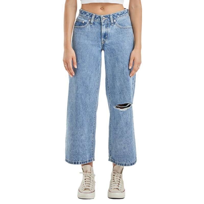 CELANA JEANS DENIM WOMENS SILVERTAB LOW BAGGY CROP WHATEVER WHENEV