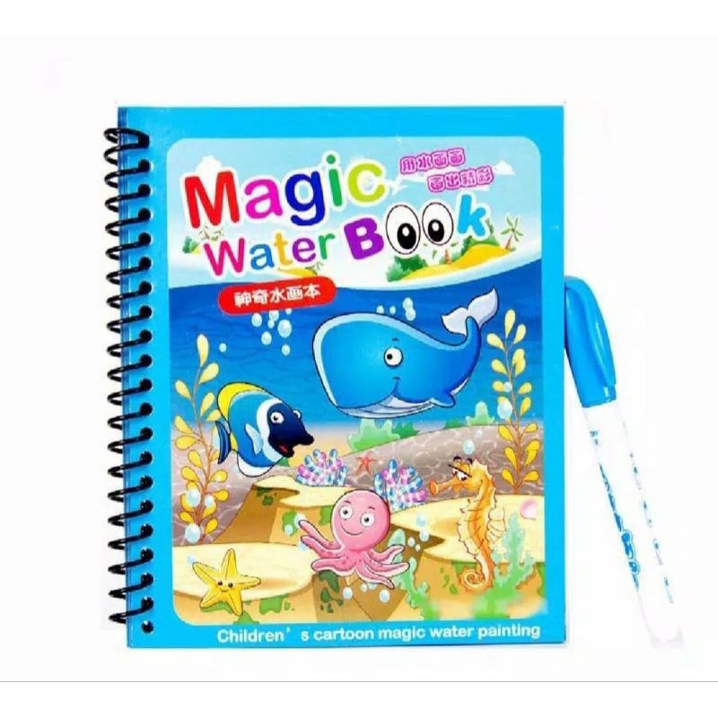 

Magic Water Book/ Buku Gambar Ajaib/ Magic pen/ Mainan Edukasi anak.