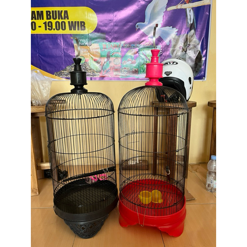 Kurungan lovebird HITAM&PVC tebal