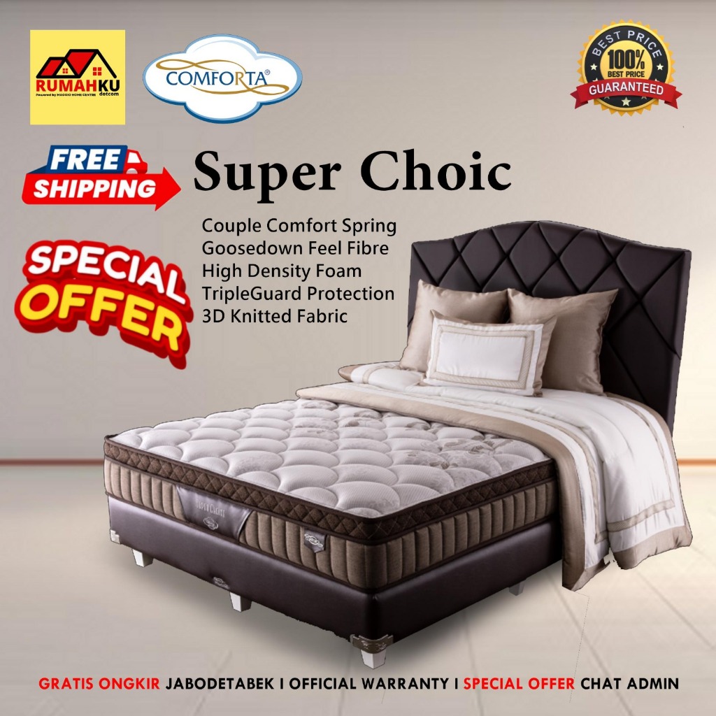KASUR SPRINGBED COMFORTA 2021 - MATRAS SUPER CHOICE - COMFORTA