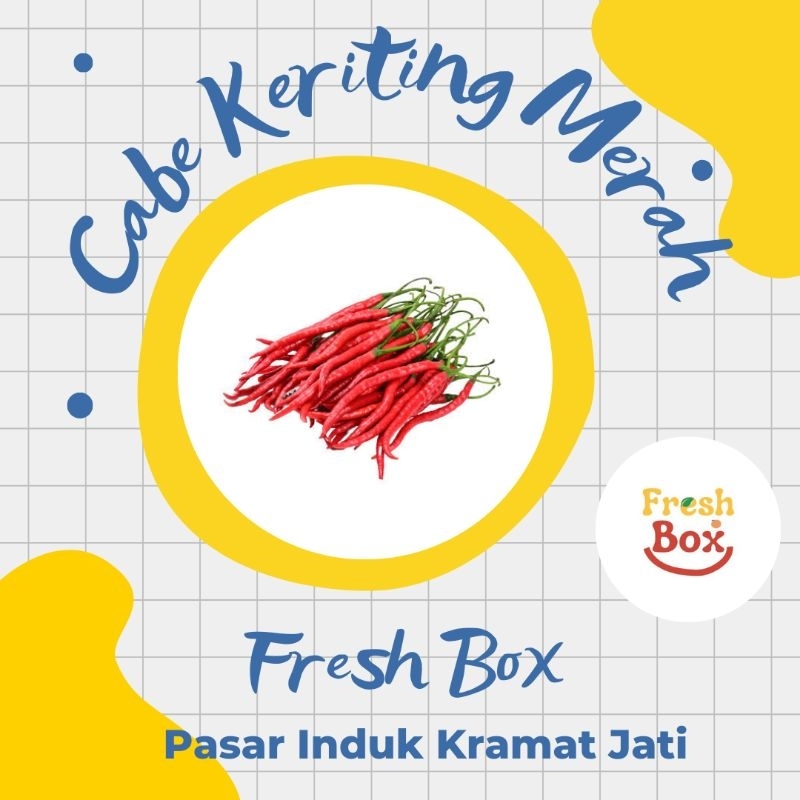 

Fresh Box Cabai Keriting Merah/ Cabe Keriting Merah 500 gram