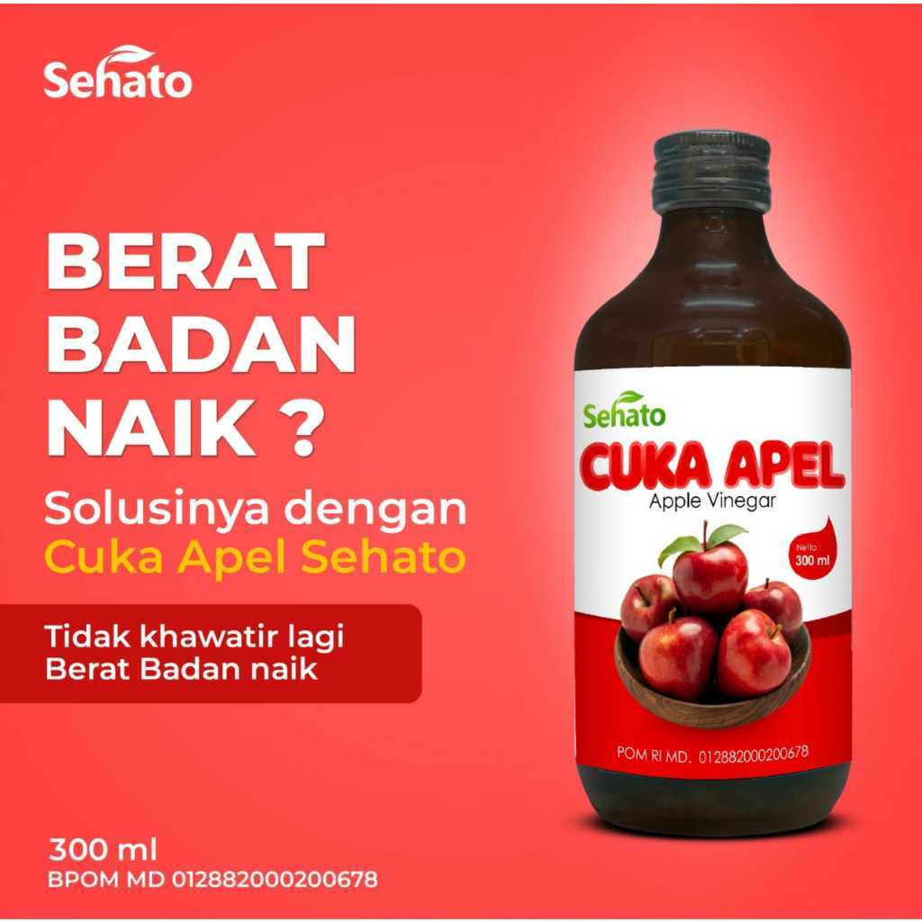 

Cuka Apel Sehato Untuk Batu Empedu dan Diet BPOM Apple Vinegar - 300 ml