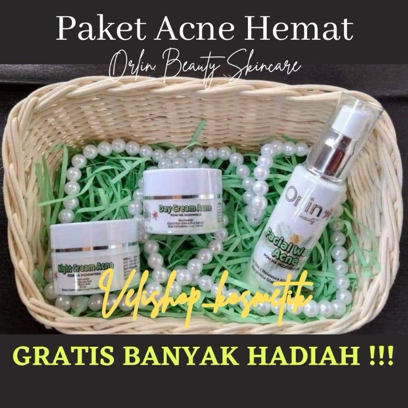(GRATIS BANYAK BONUS) PAKET ACNE ORLIN BEAUTY/ ORLIN BEAUTY SKINCARE / ORLIN BEAUTY / ORLIN SKINCARE
