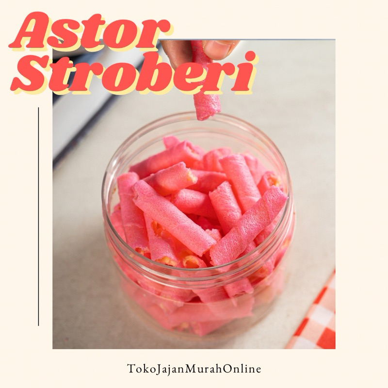 

Snack Astor Twister Wafer Roll Manis Rasa Strawberry Cream Vanilla Renyah [100 gr] [250 gr]