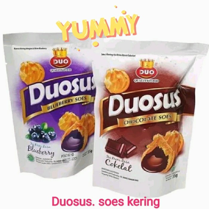 

Duosus 35 gram kue soes kering coklat blueberry mystar mini nikmat cemilan sus enak termurah Chocolate walens choco oleh