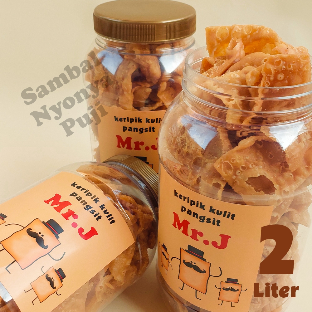 

Keripik Kulit Pangsit Mr.J 2 Liter Snack Cemilan Kripik Kerupuk
