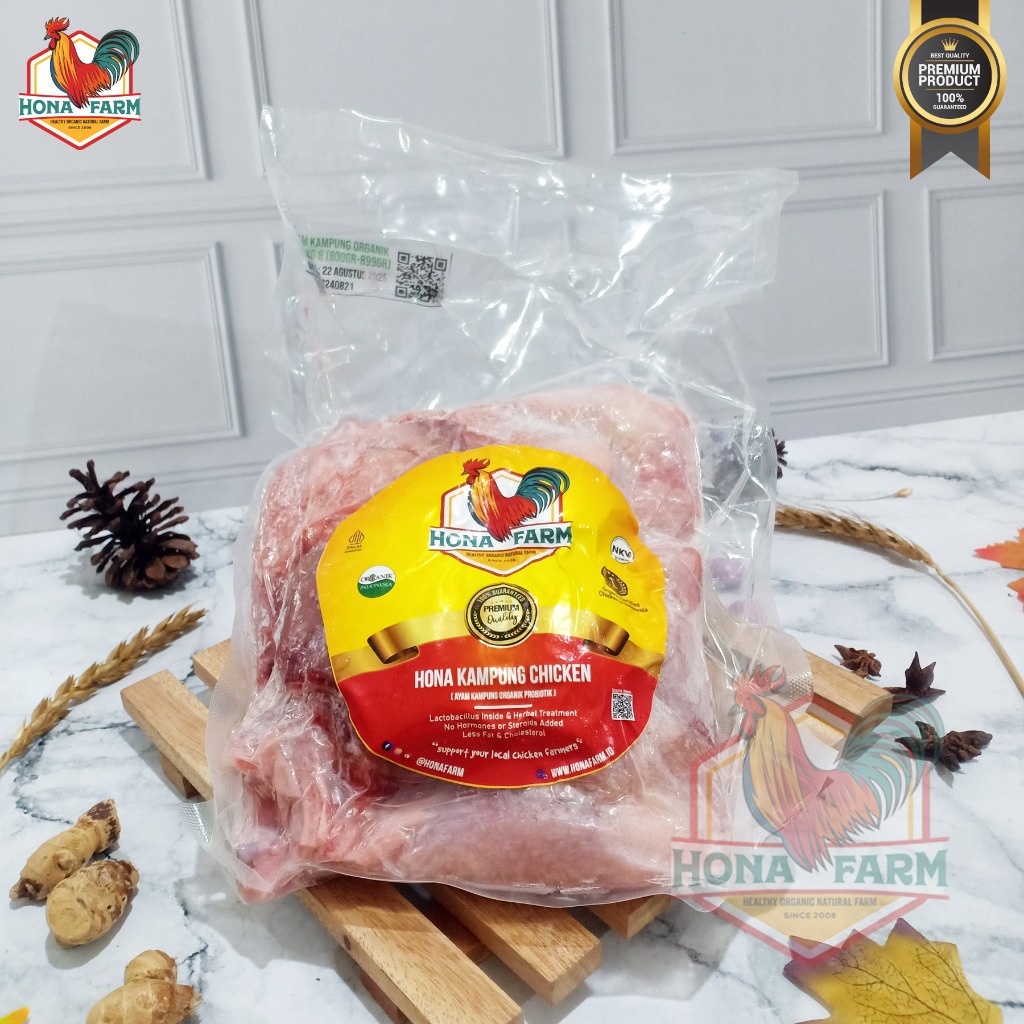 

Hona Farm AYAM KAMPUNG Organik Probiotik (Potong 4) 700-799gr