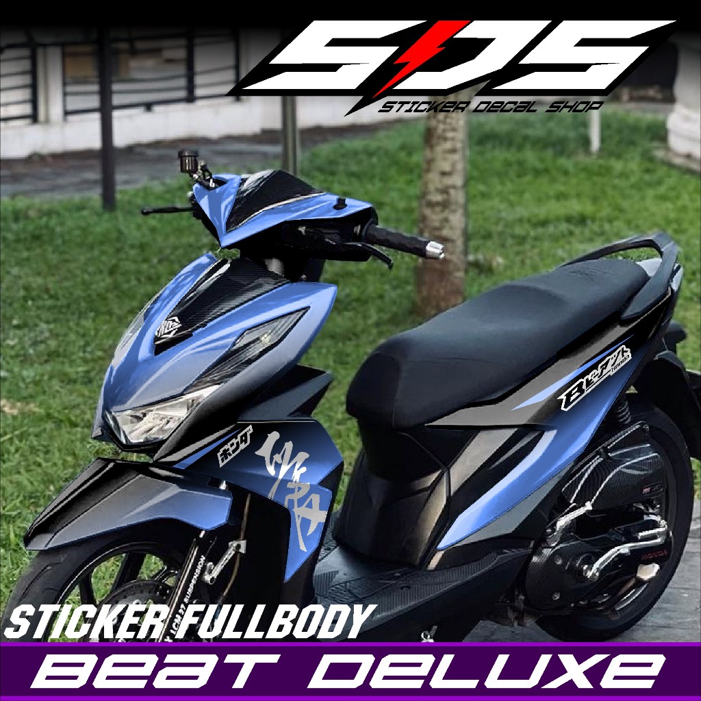 Decal Sticker Motor Honda Beat Deluxe Full Body Stiker skotlet Beat Variasi Motif Kanji Jepang