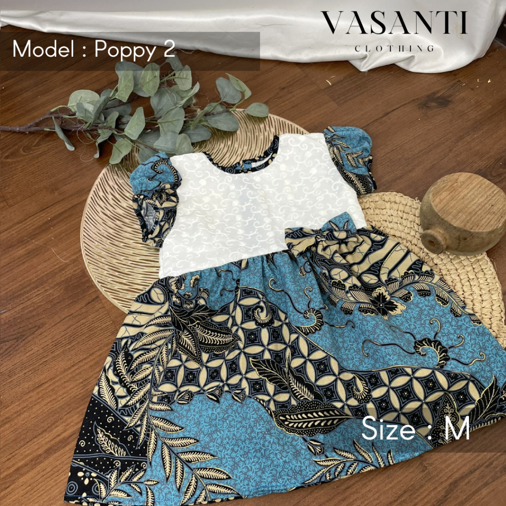 DRESS BATIK ANAK PEREMPUAN MODERN UKURAN M