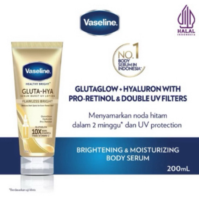 VASELINE GLUTA HYA 200 ML READY STOCK EXP 2026