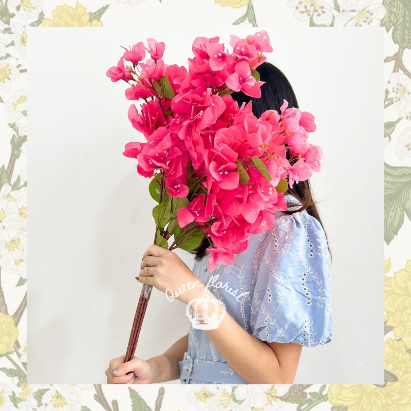 Bougenville spray Artificial Aksesoris bougainville palsu plastik Bougenville / Bunga Bugenvil Artif