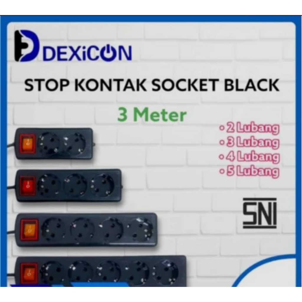 STOP KONTAK KABEL DEXICON HITAM
