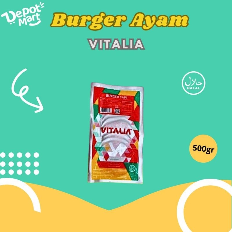 

Vitalia Daging Burger Sapi 250 Gr Isi 10 Slice - Beef Patties Vitalia