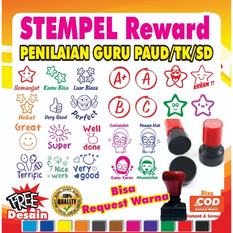 

Stempel Penilaian Karakter /Reward / Stempel Penilaian Guru TK / PAUD / SD