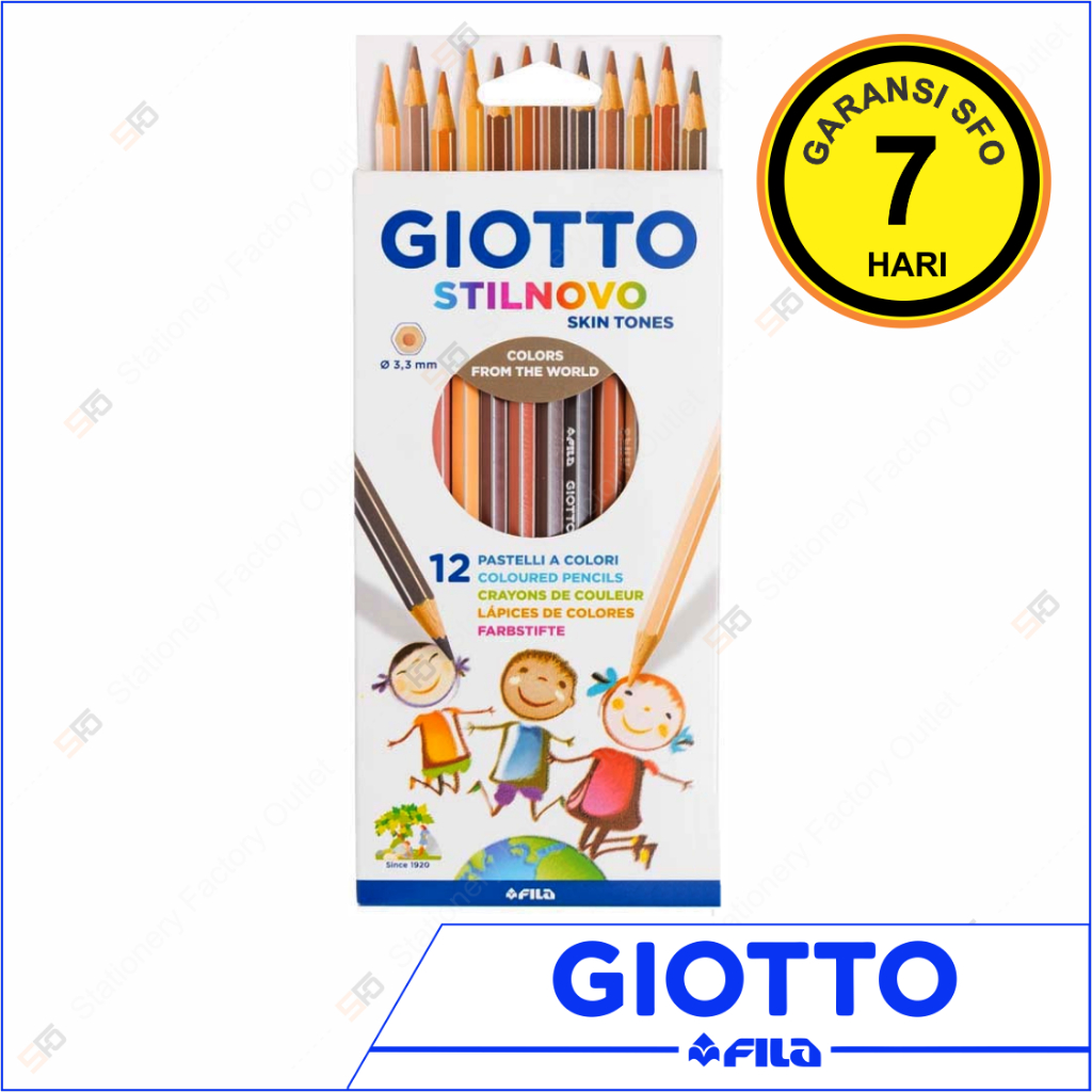 

Stilnovo Skin Tones Pencil Colors Giotto isi 12 - Cols Cardboard