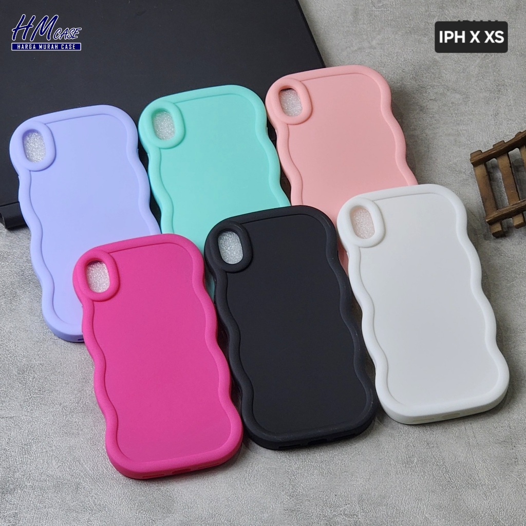 Case macaron Wave Iphone X Iphone Xs Iphone Xs Max Softcase Casing Silikon New Wave Macaron Color Do