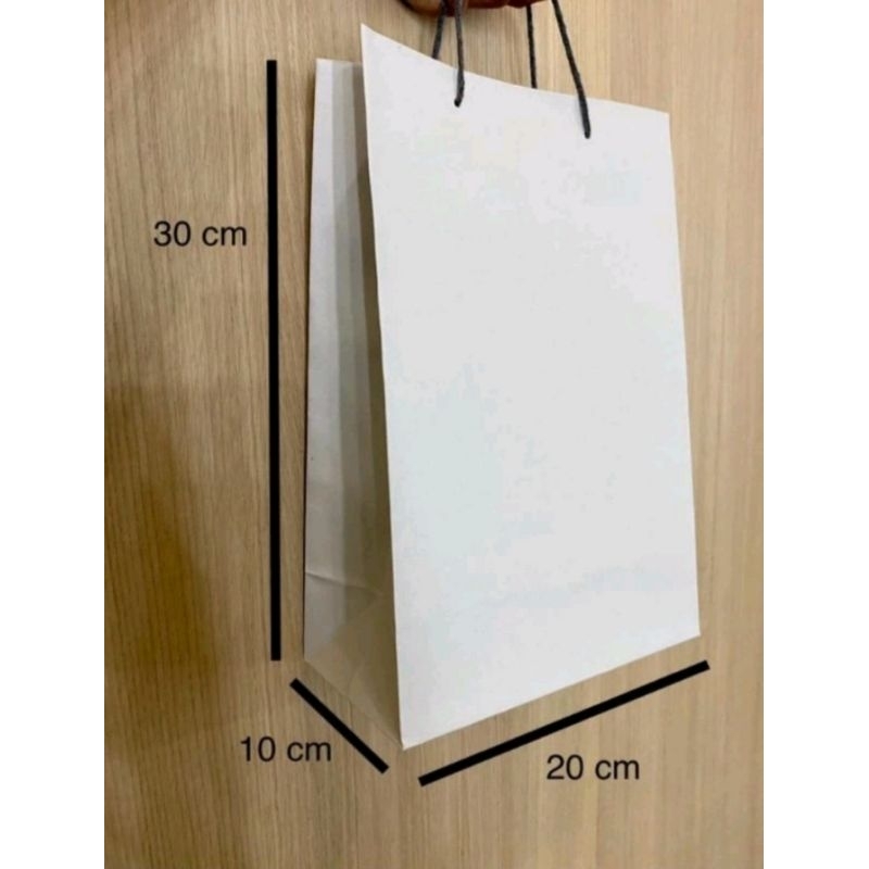 

Paper bag polos putih 20x10x30