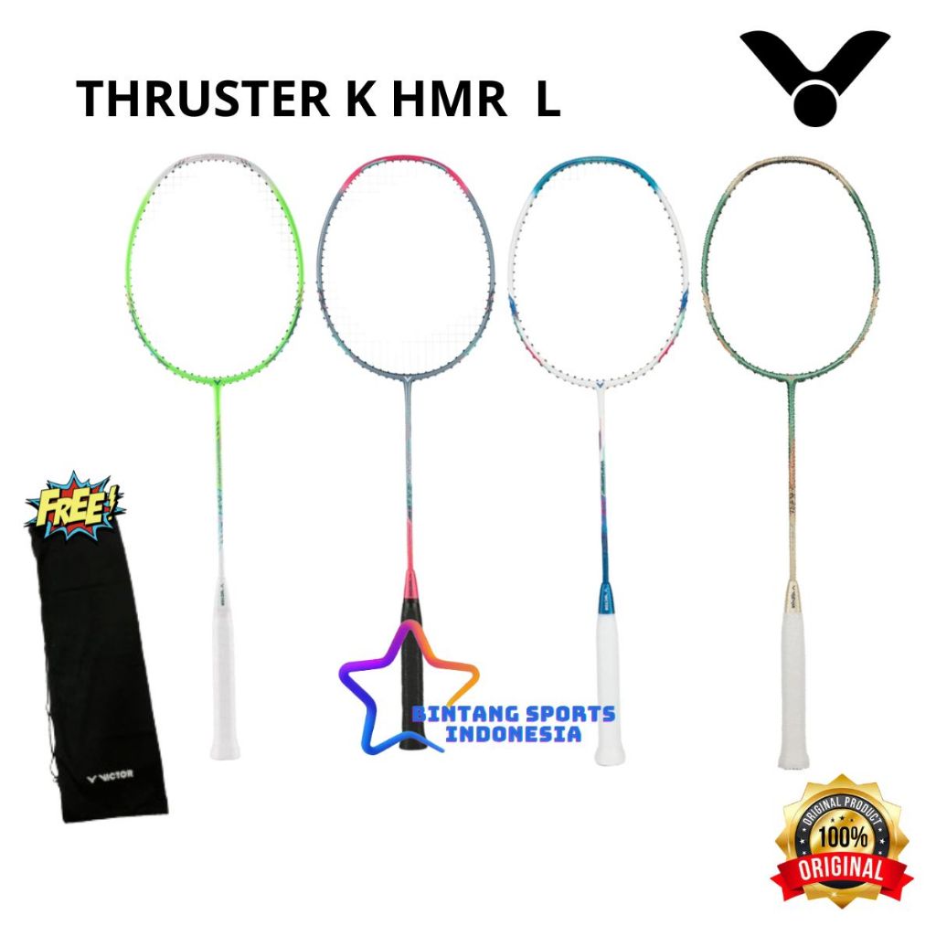 RAKET BADMINTON VICTOR THRUSTER K HMR L 5U/6U ORIGINAL