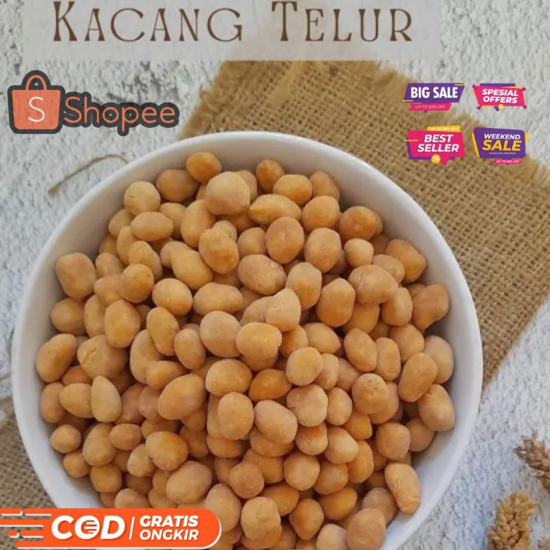 

(premium)kacang telur manis gurih renyah 1kg banyuwangi