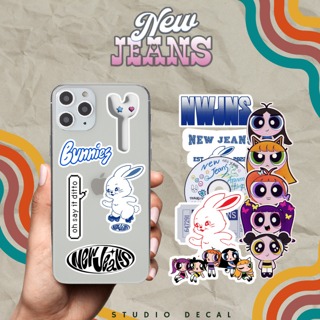 

50PCS+ STIKER NEWJEANS| STICKER NEWJEANS | NEWJEANS STIKER | NEWJEANS | BUNNIES | K-POP | BISA REQUEST