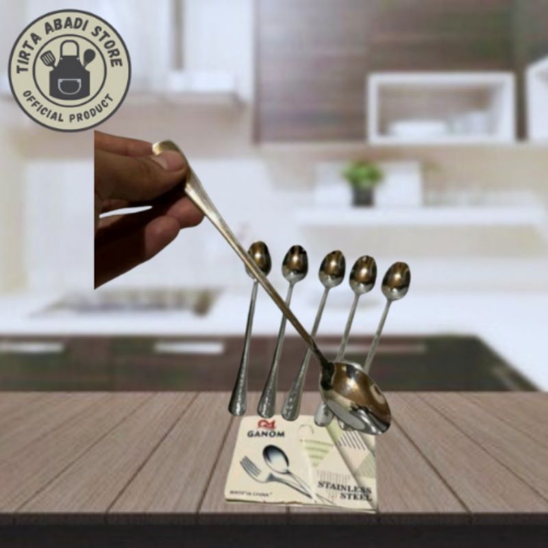 Sendok Ice Tebal Stainless / Sendok Es Teh Panjang