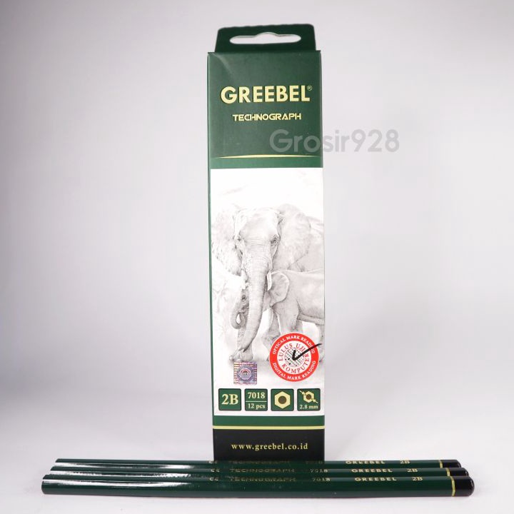 

KESEMPATAN TERBATAS Per 12 Pencil Pensil 2B Greebel Technograph