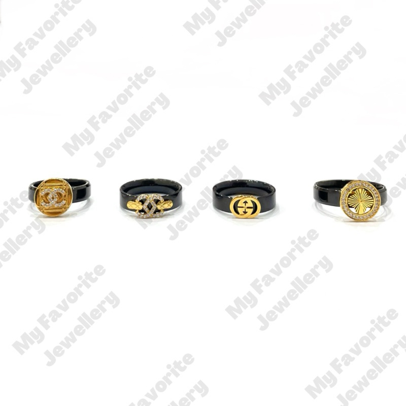 Cincin Keramik Branded MEWAH EMAS ASLI Kadar 700 16K