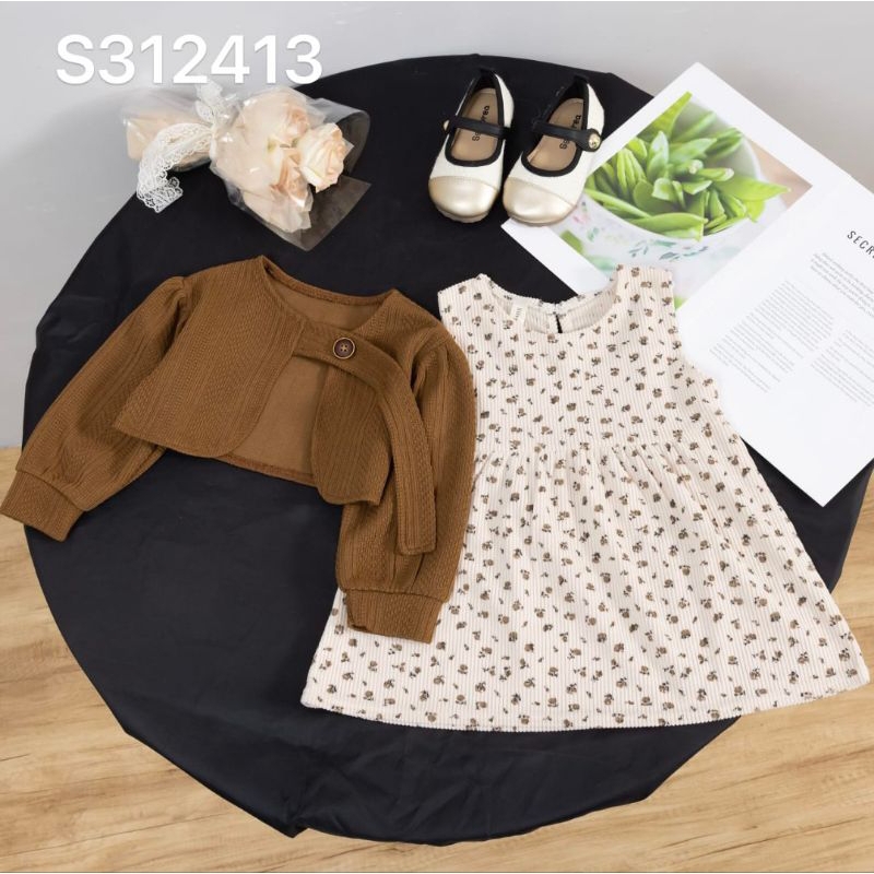 Rika_shop jakarta Dres anak import premium cardy vest _Dres anak perempuan Model Rompi usia 3 bulan-