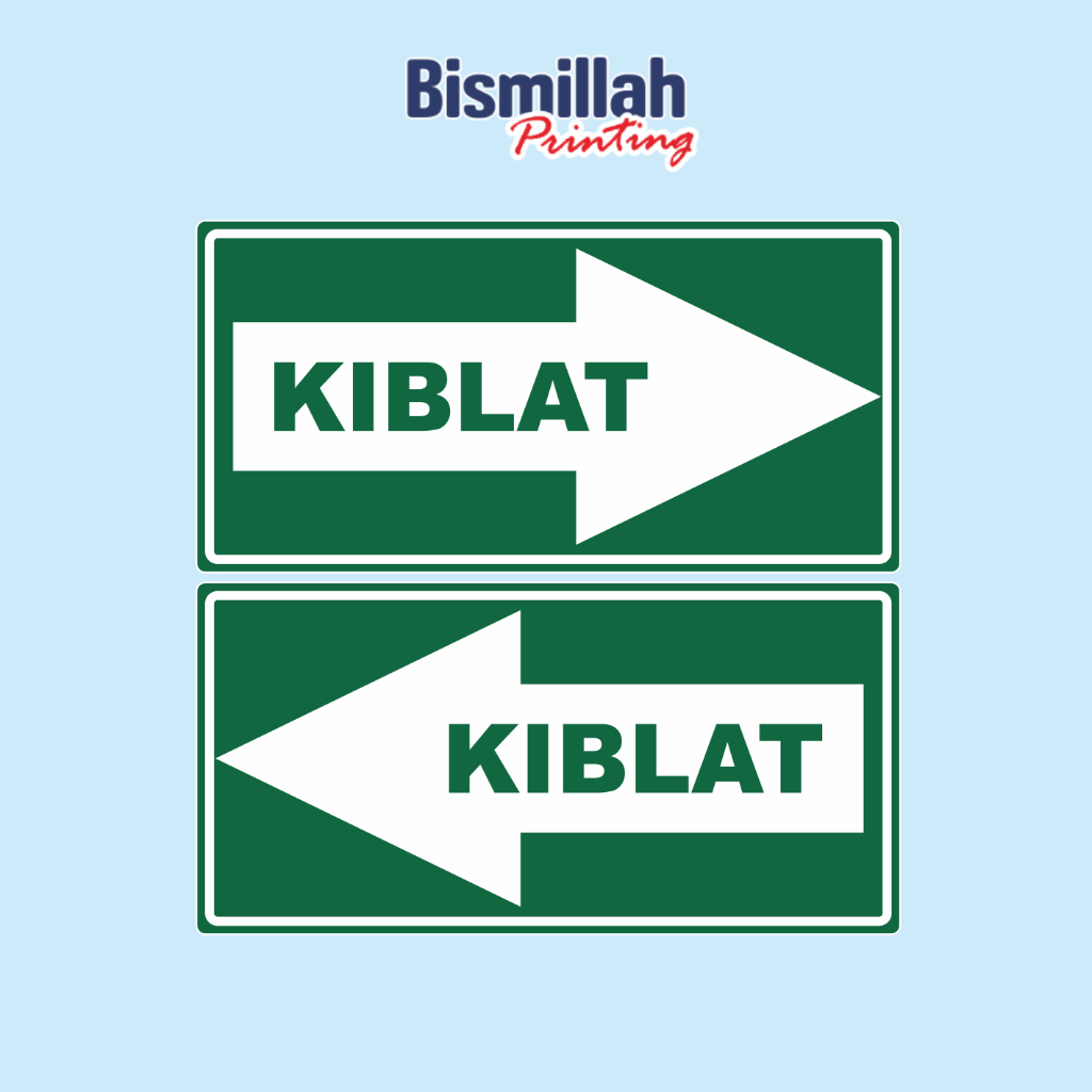 

Stiker arah kiblat antri luntur