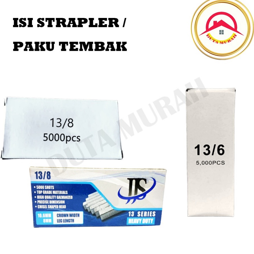 

STAR Isi staples jok motor 138 8mm Refill Air Strapler Tacker 138 Ukuran 8mmBuat Jok motor