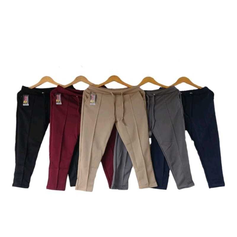 ( 5 PCS ) CELANA LUNA PANTS CUBIT Celana Wanita Dewasa Terbaru Bahan Crepe Pinggang Karet Simple