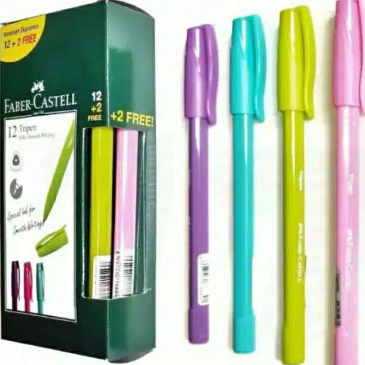 

STAR Pulpen Tripen Faber Castell Black Ink Beli 1 Lusin Free 2 pcs