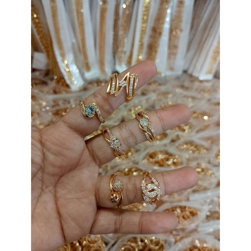 Grosir Xuping 36 PCS Cincin Wanita Dewasa Model Dan Ukuran Campur