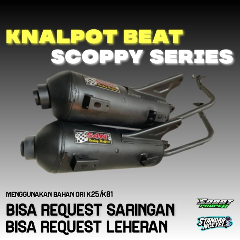 KNALPOT 54N BEAT SCOPPY BAHAN ORI k25/k81