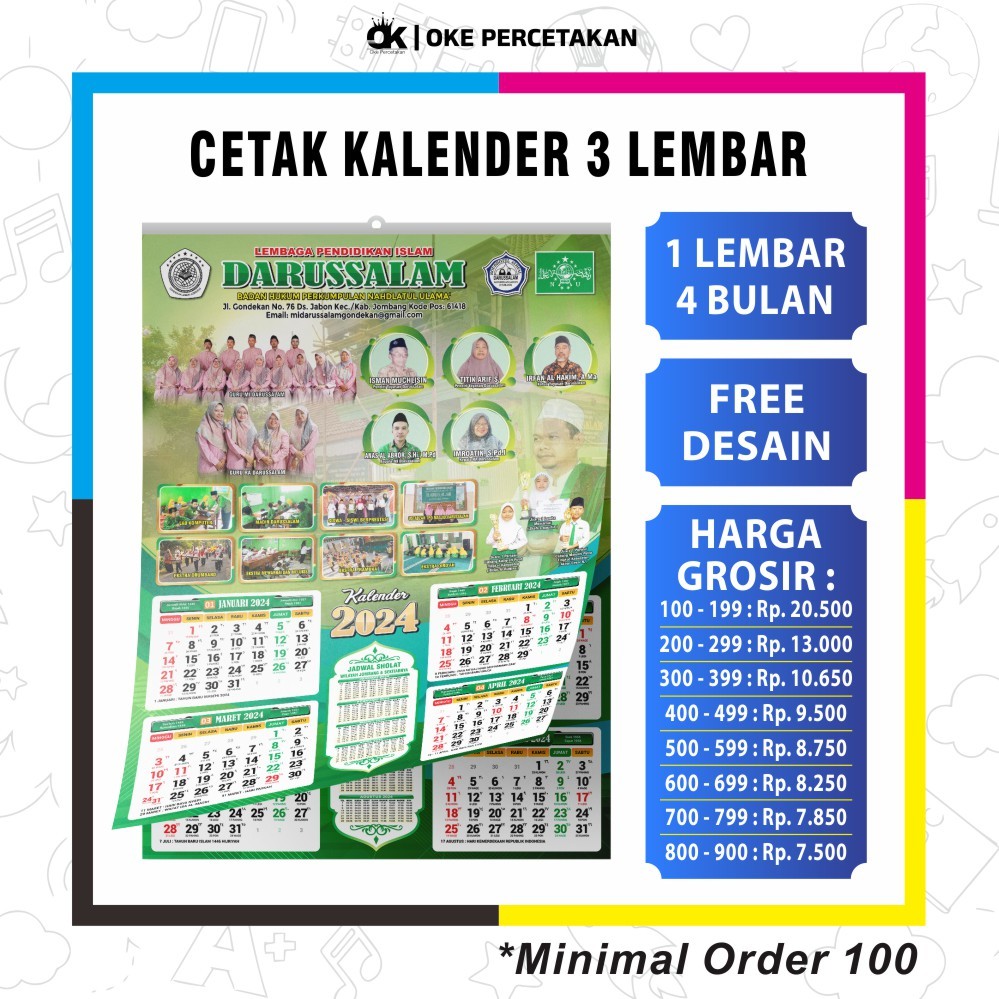 

(FINISHING KLEM SENG| MEDIUM) KALENDER DINDING CUSTOM 2025 | PERLENGKAPAN LEMBAGA SEKOLAH ORGANISASI