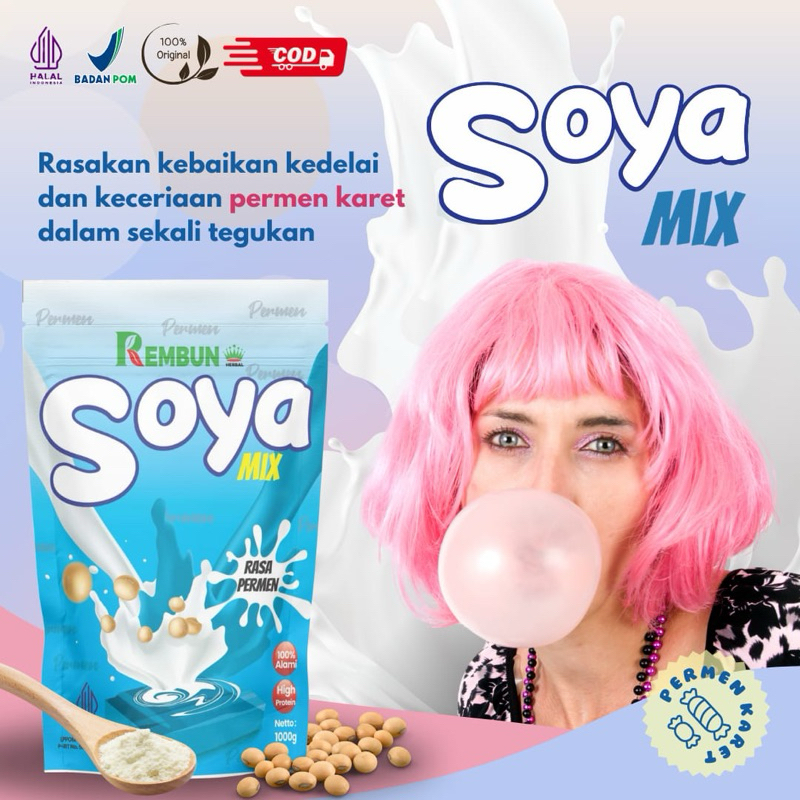 

SOYA MIX 1000gram susu soya penambah nafsu makan Susu fitnes Susu pelancar Asi