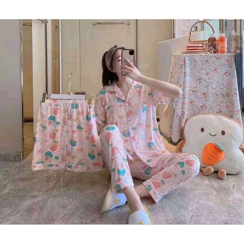 Piyama 3in1 Import Premium Fairy Dewasa