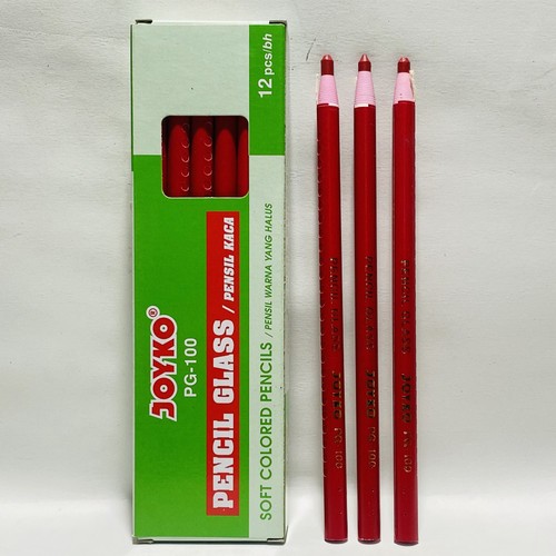 

Pensil Rautan Kaca PG-100 Joyko Merah / PENSIL KACA / PER LUSIN @12PCS