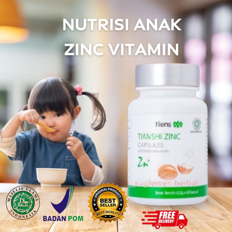 Vitamin Penggemuk badan Zinc Anak Capsules Suplemen Penggemuk Badan | Penamba Nafsu Makan Anak & Dew
